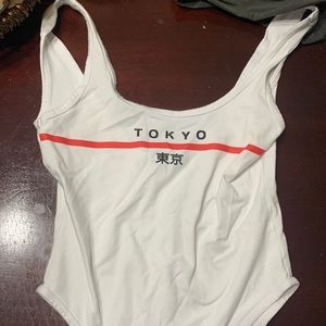 White Tokyo Bodysuit forever 21